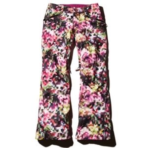 Burton Snow Pants Pixel Floral XS w/ free Gloves